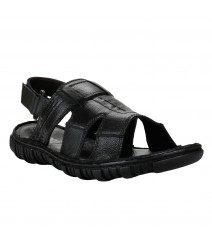 Cefiro Black Sandal for Men - VSP0014